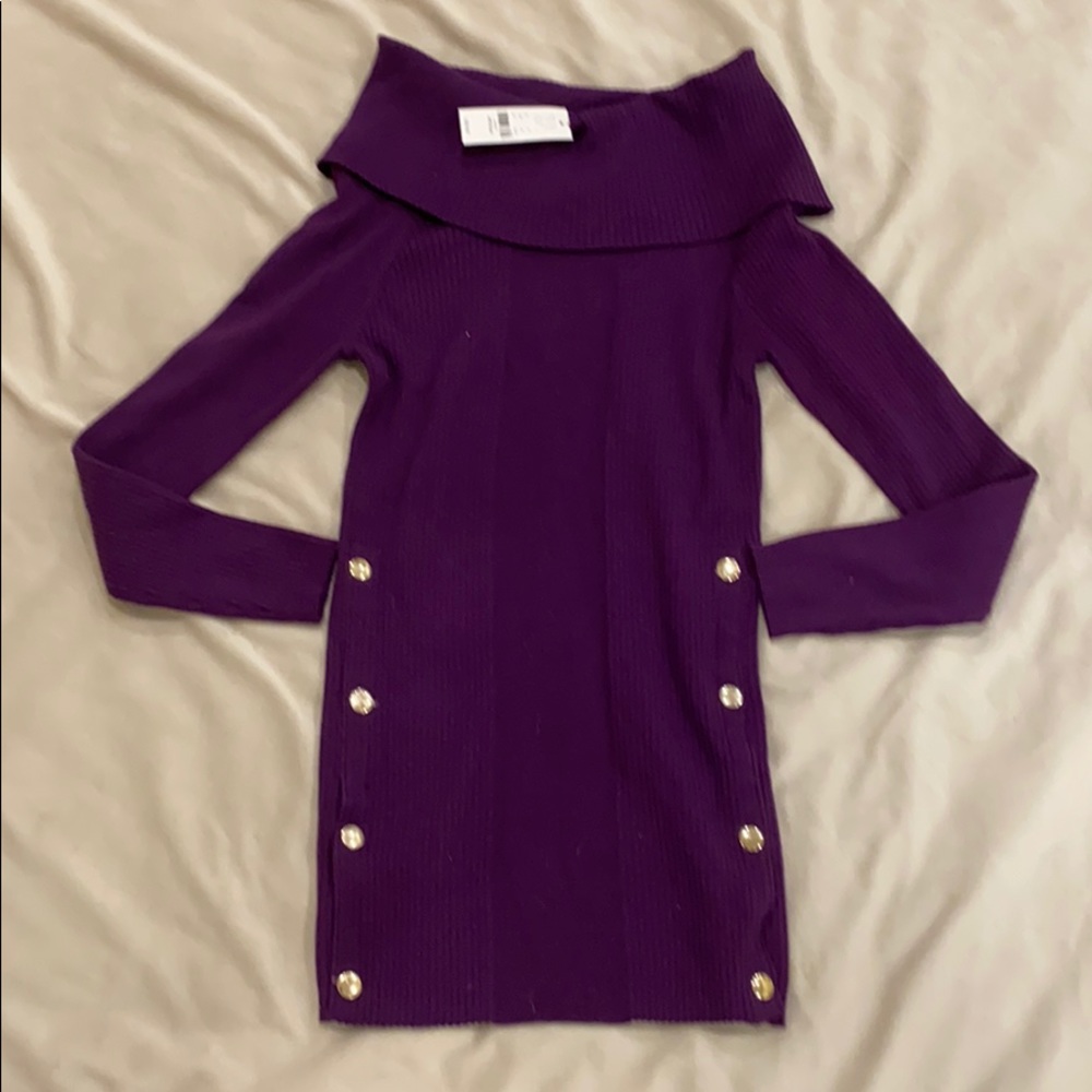 Purple women’s sweater dress
